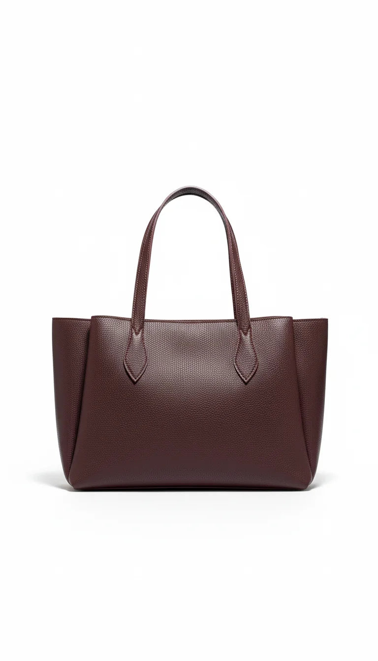 Elegant matte black textured leather