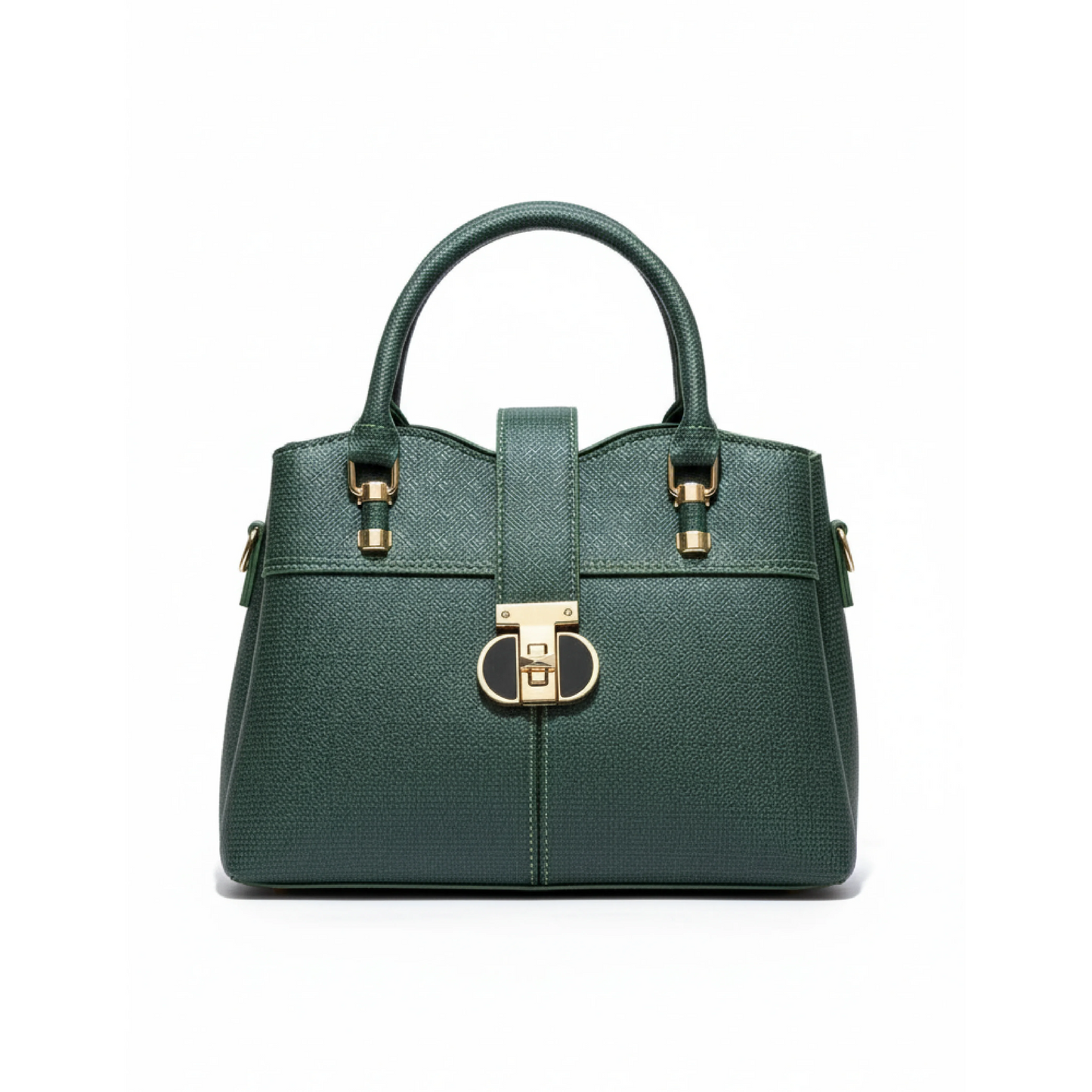 Structured brown handbag