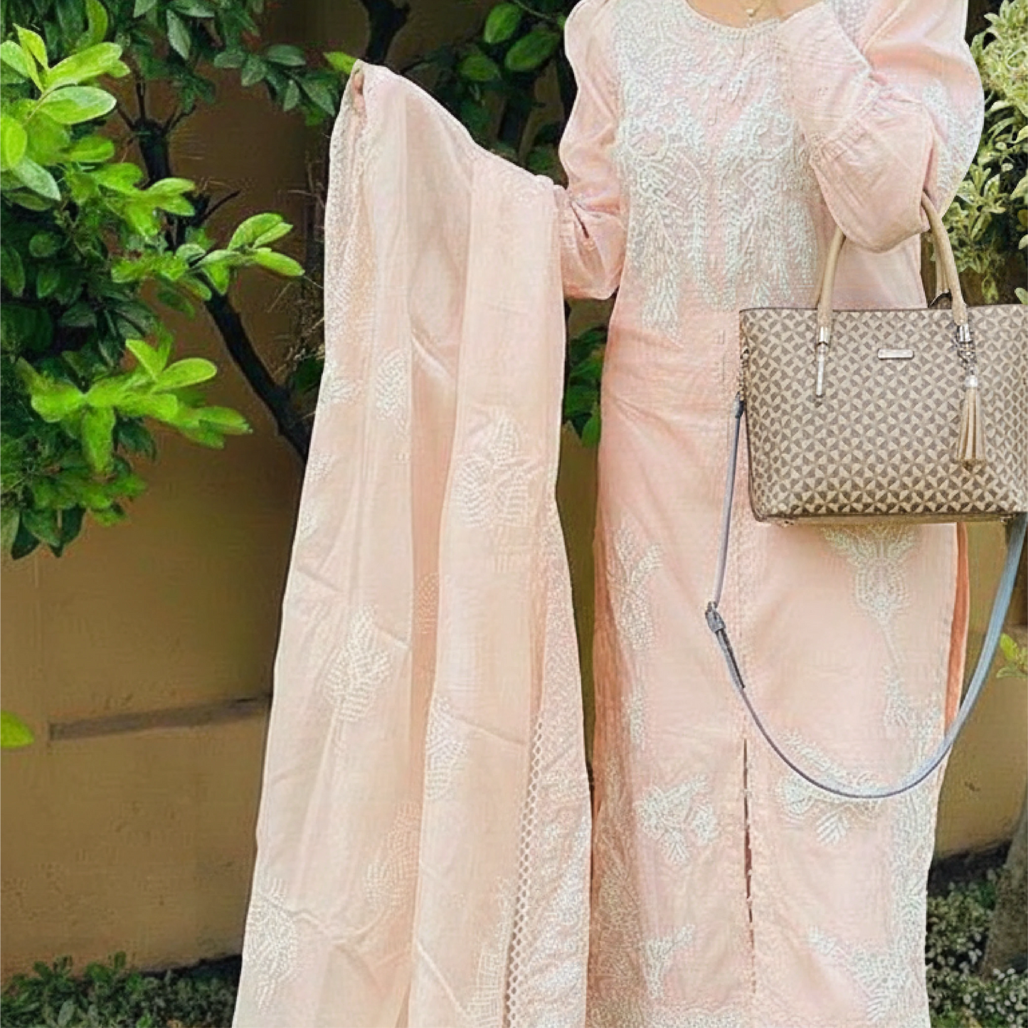 Classic Patterned Shoulder Bag