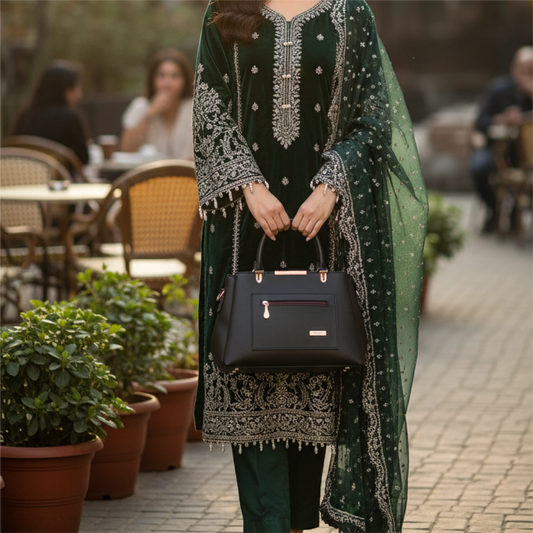 Structured Satchel Handbag