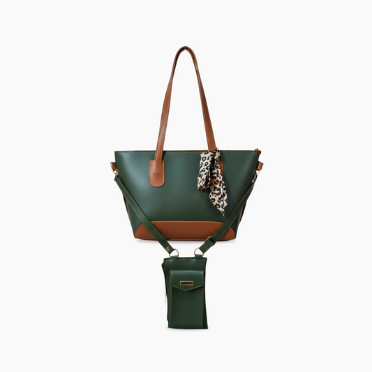 The Forest & Tan Color-Block  (2-Piece Set)