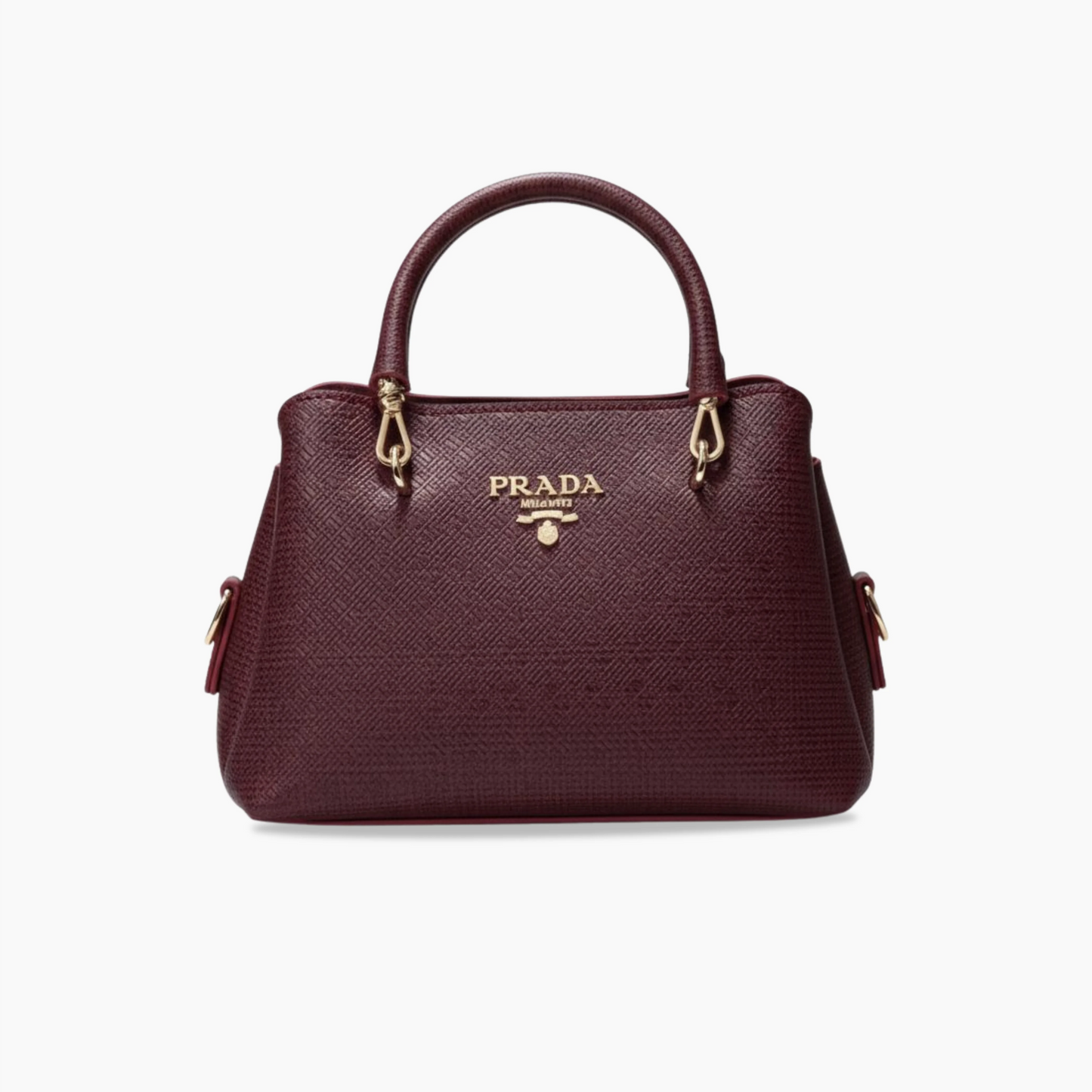 The Burgundy Saffiano-Style Satchel