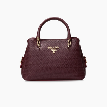 The Burgundy Saffiano-Style Satchel