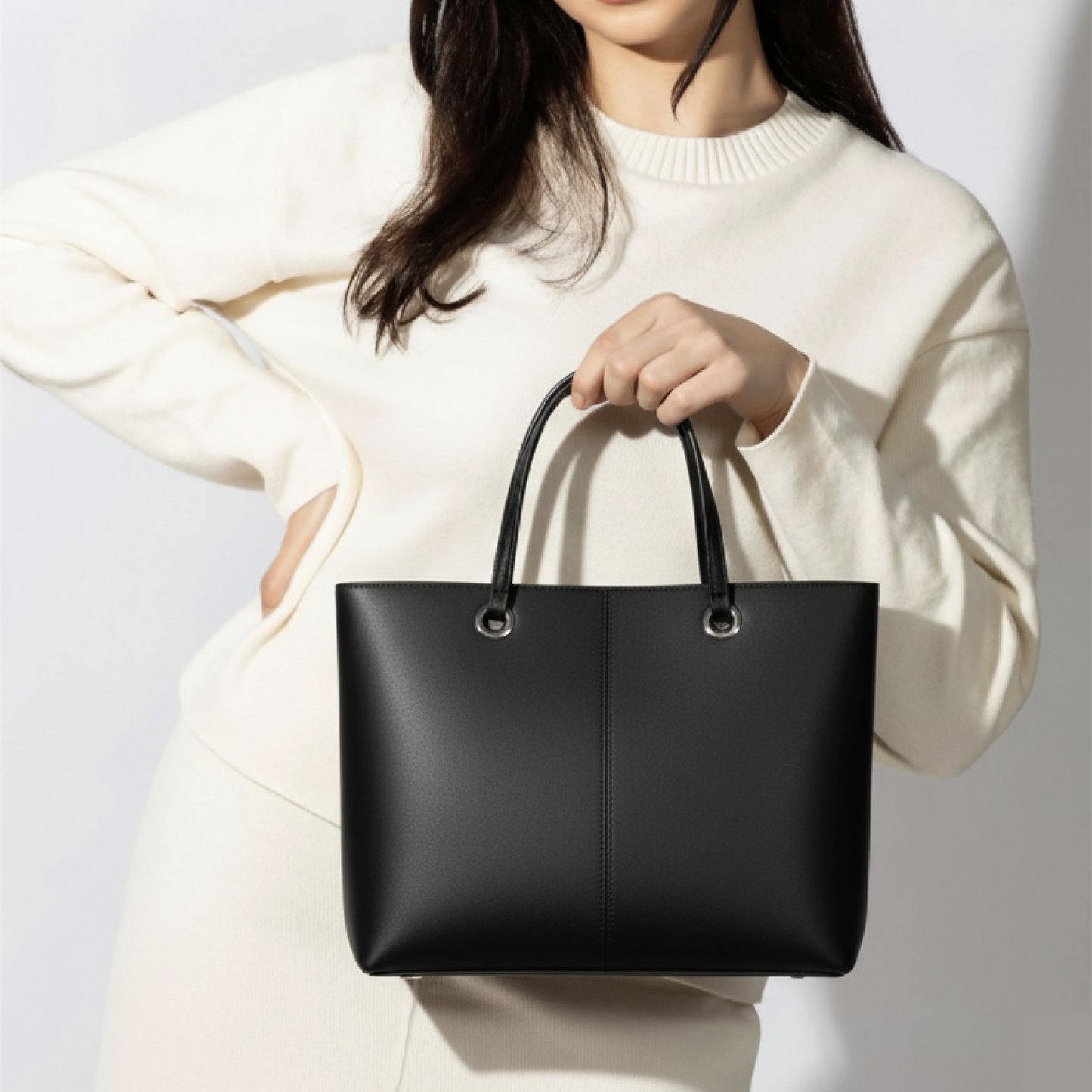 Classic Black Shoulder Bag