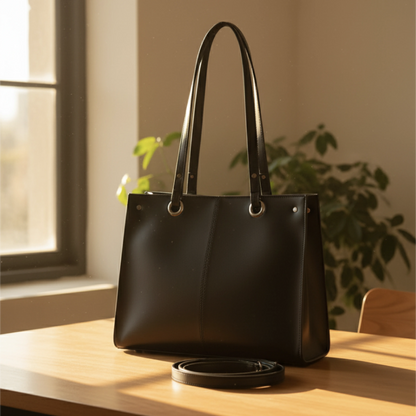 Classic Black Shoulder Bag