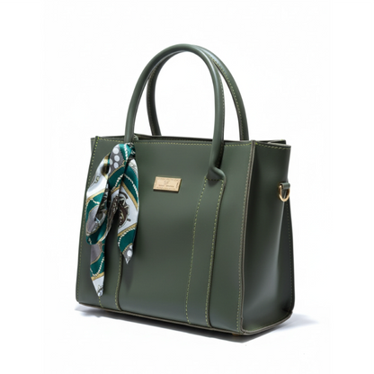 Scarf Embellished Satchel