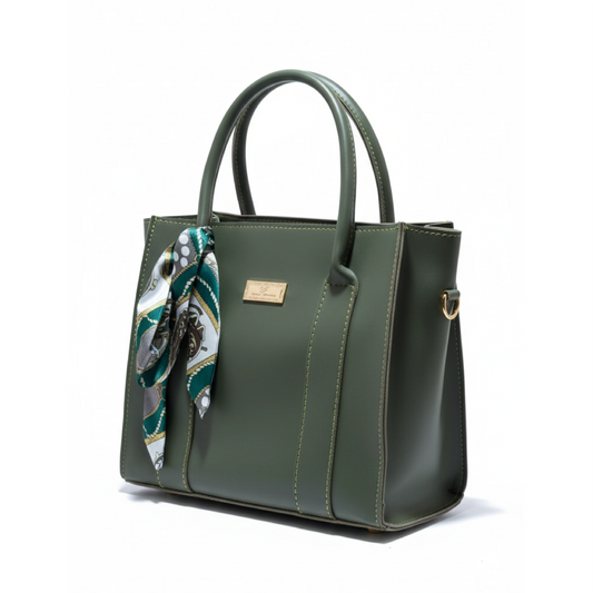 Scarf Embellished Satchel