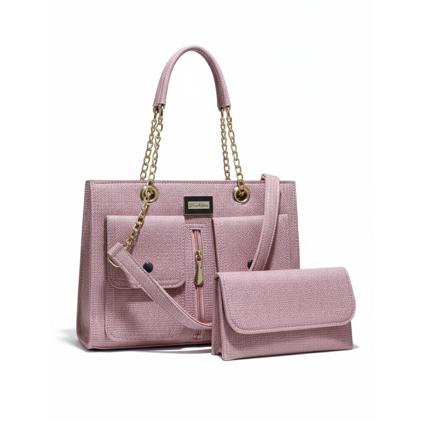 The Slate Blue Tweed 3-Piece Chain Set