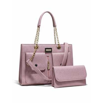 The Pink Tweed 3-Piece Chain Set