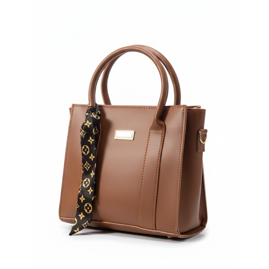 Scarf Embellished Satchel