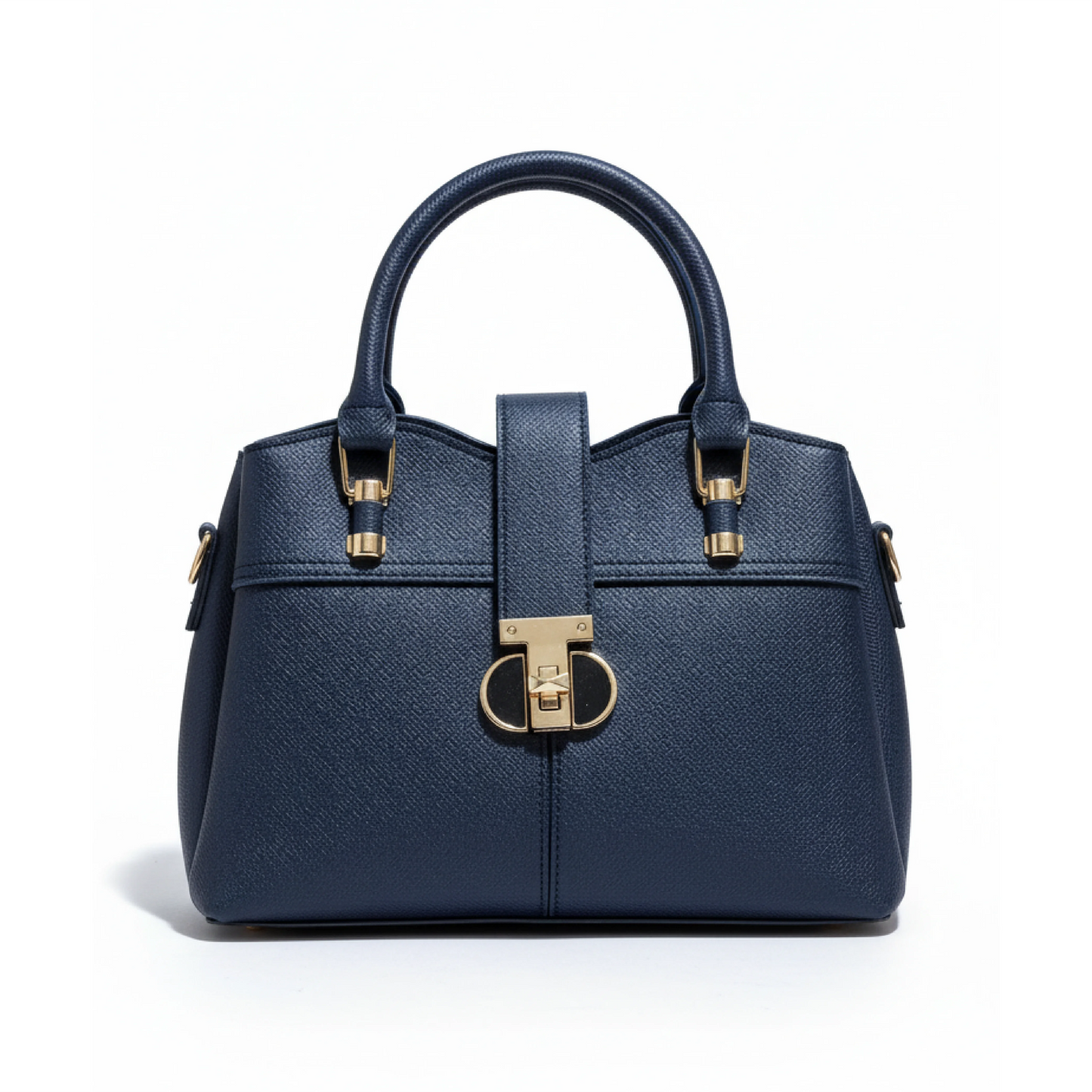 Structured brown handbag