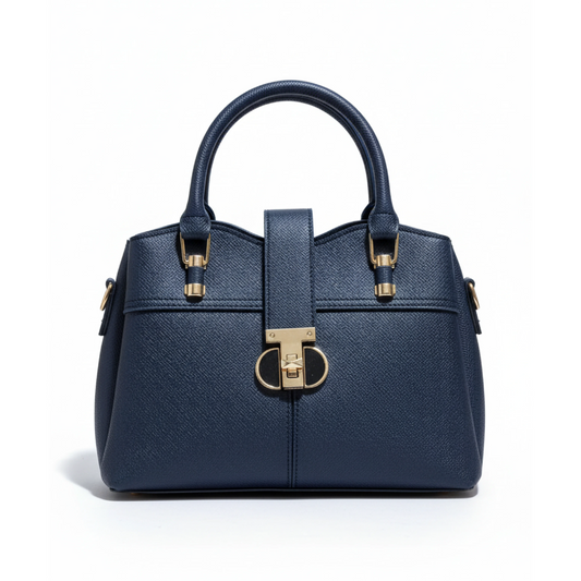 Structured brown handbag