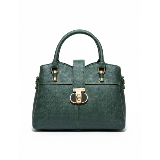 Structured brown handbag