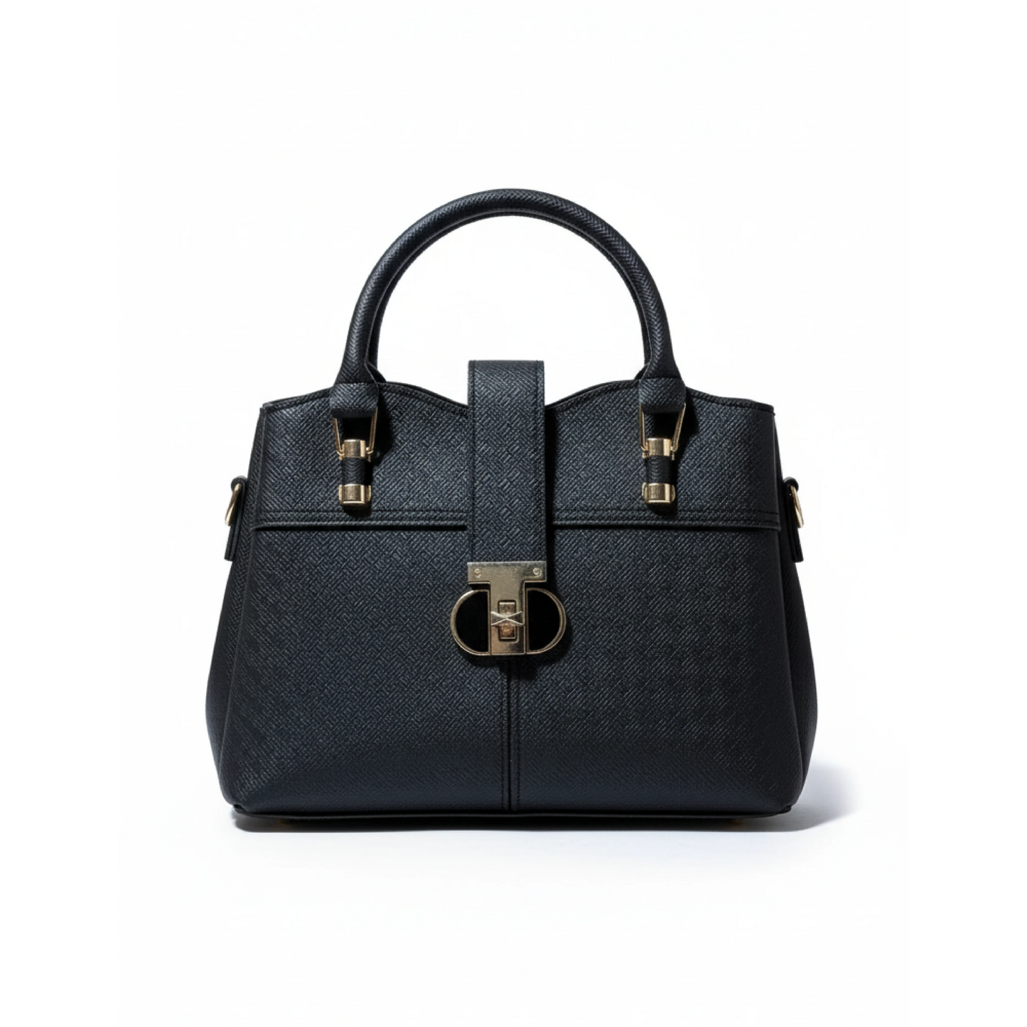 Structured brown handbag