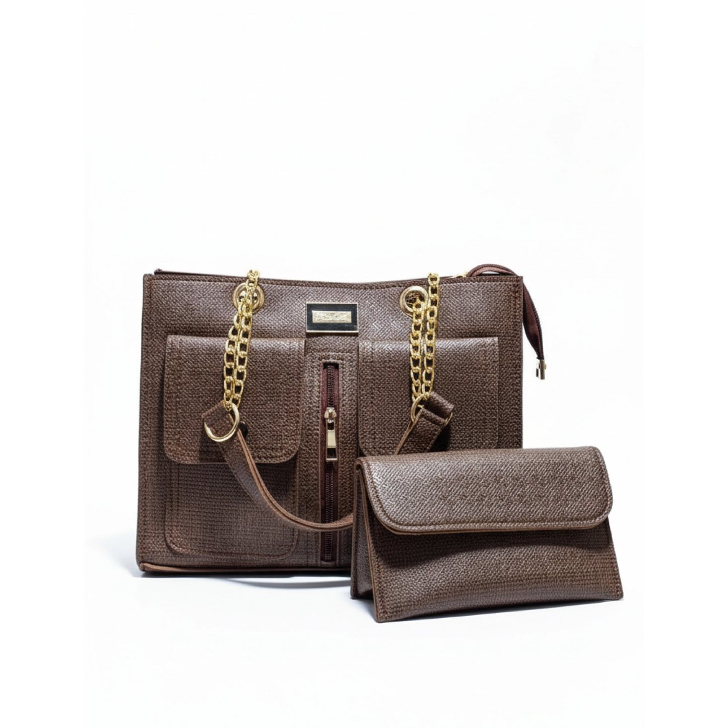 The Slate Blue Tweed 3-Piece Chain Set