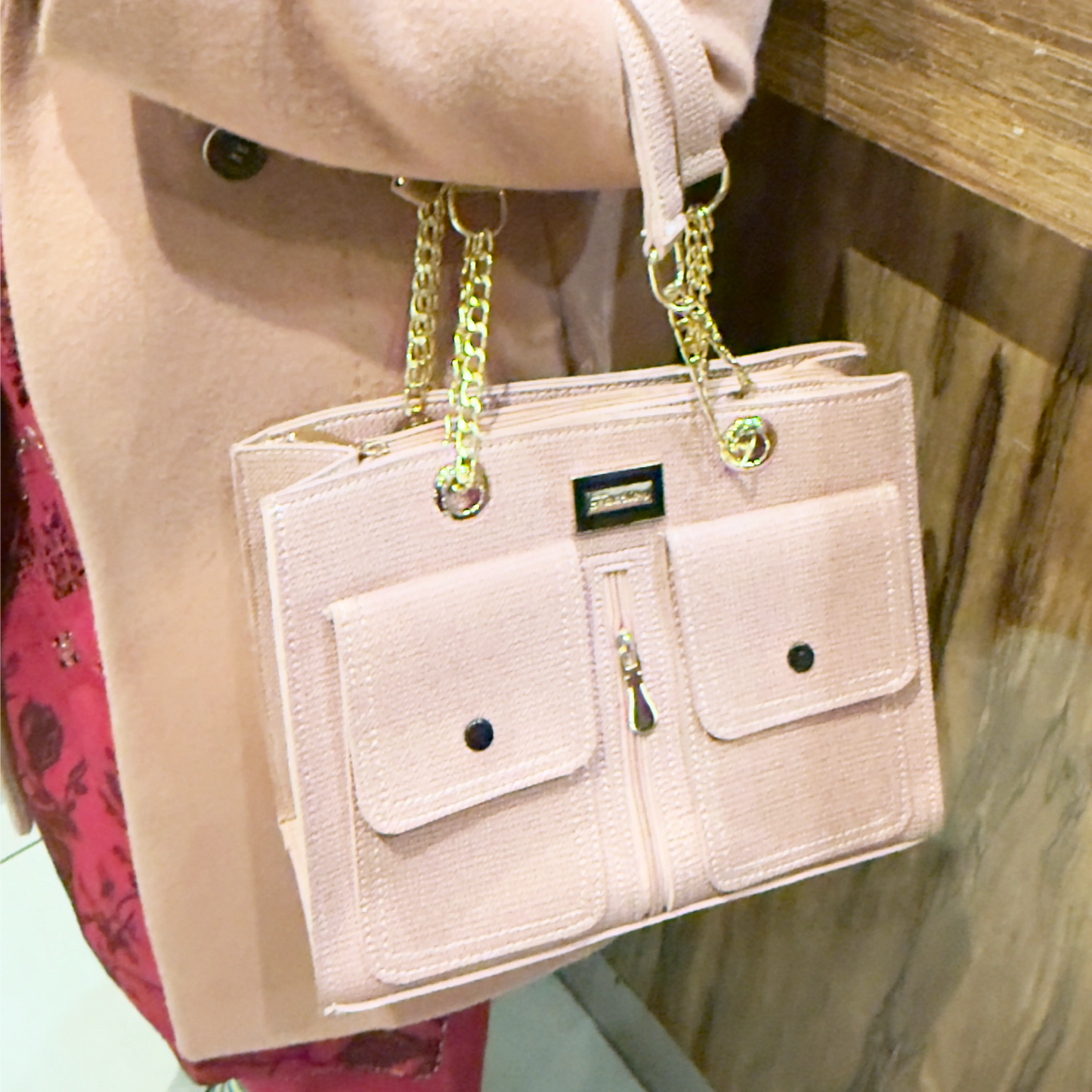 The Pink Tweed 3-Piece Chain Set