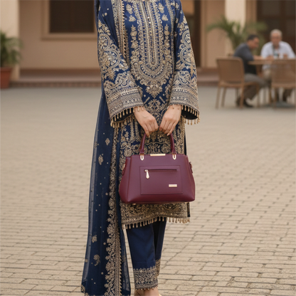 Structured Satchel Handbag