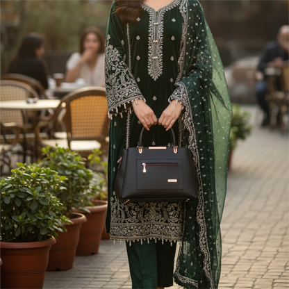 Structured Satchel Handbag