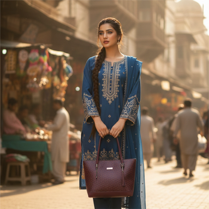 Classic Patterned Shoulder Bag