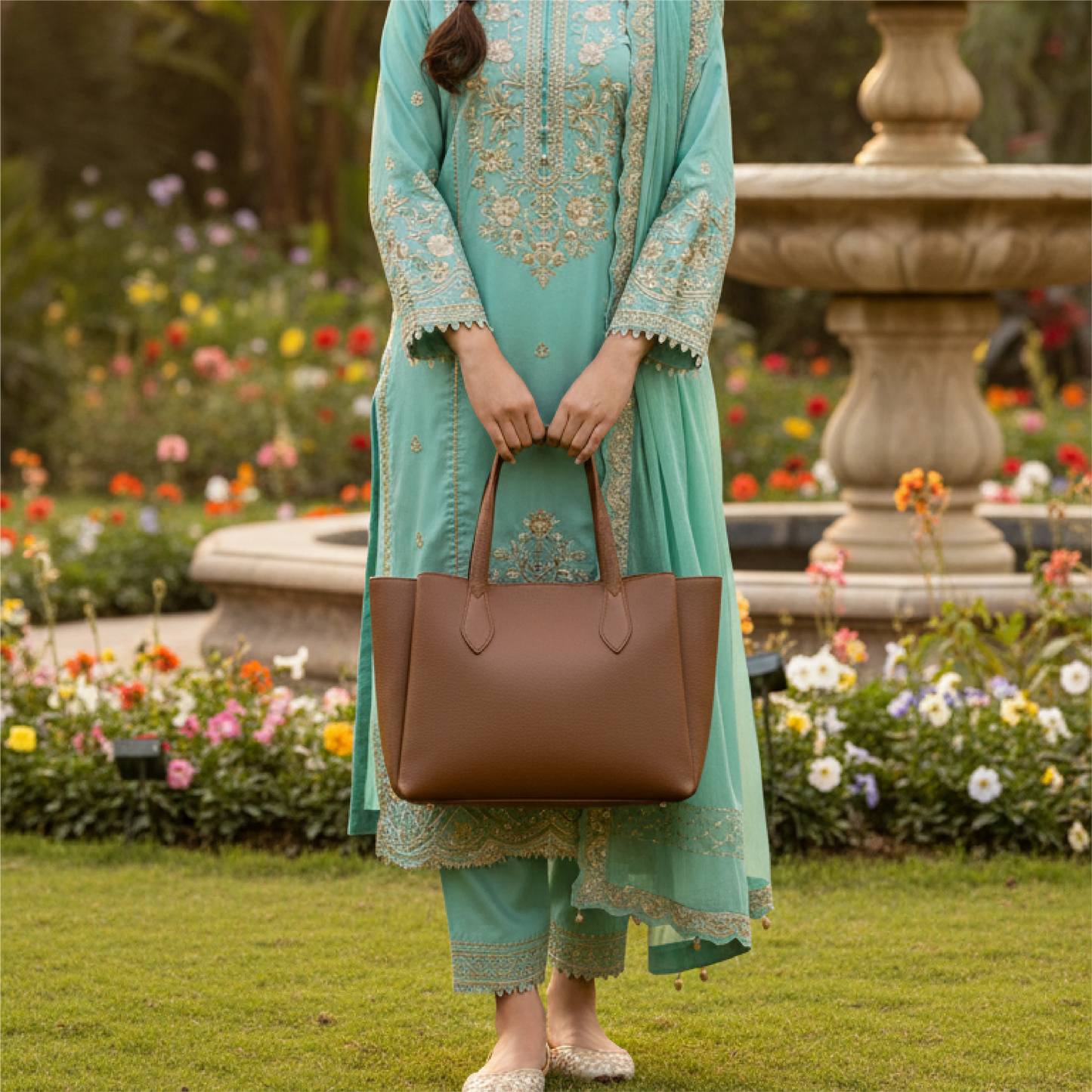 Elegant matte  textured leather